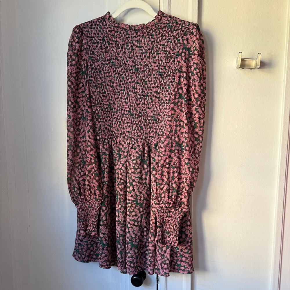 LuLu Floral Long Sleeve Smocked Dress